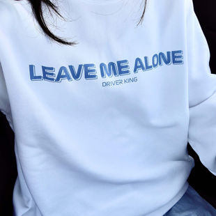 【合作】LEAVE ME ALONG春秋正肩圆领卫衣 Driver King男女同款