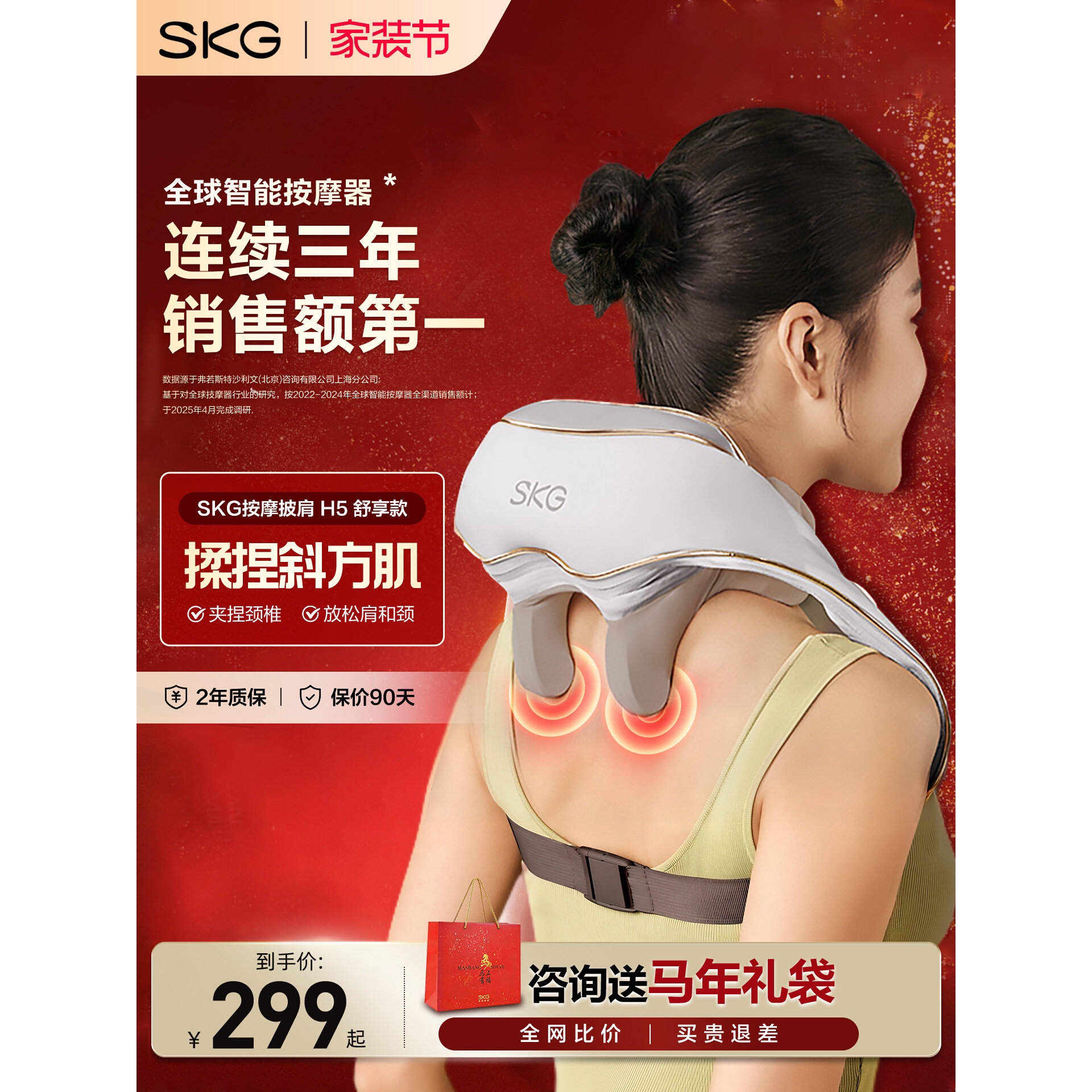 SKGH5颈椎肩颈腰背按摩器图片