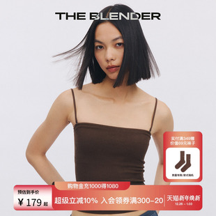 The 抹胸上衣女 Blender秋冬固定胸垫可拆卸肩带可外穿背心长款