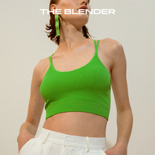 The Blender 「轻运动」修身美背针织薄胸垫打底背心短款内搭内衣