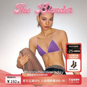 The 新品 Blender「情人节系列」撞色网纱拼接三角杯美背内衣