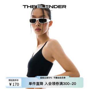Blender25夏季 The 无缝针织可拆卸胸垫交叉肩带轻运动美背背心女