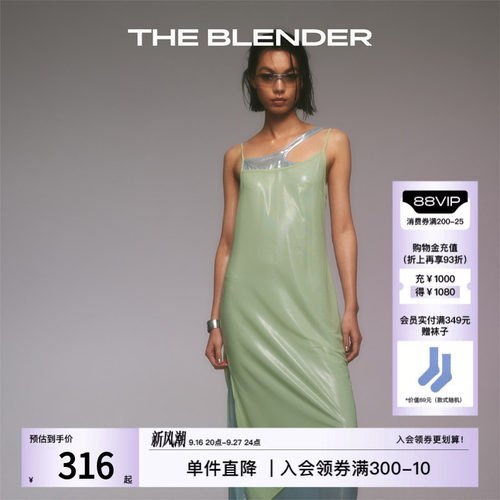 TheBlender不对称露背连衣裙