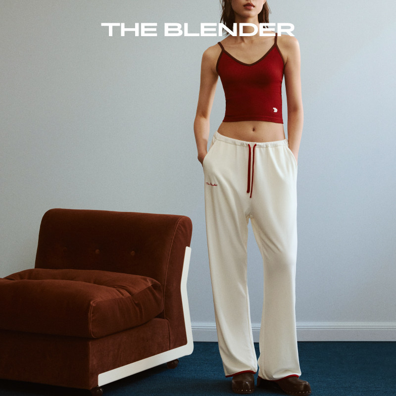 TheBlender撞色Logo刺绣长裤