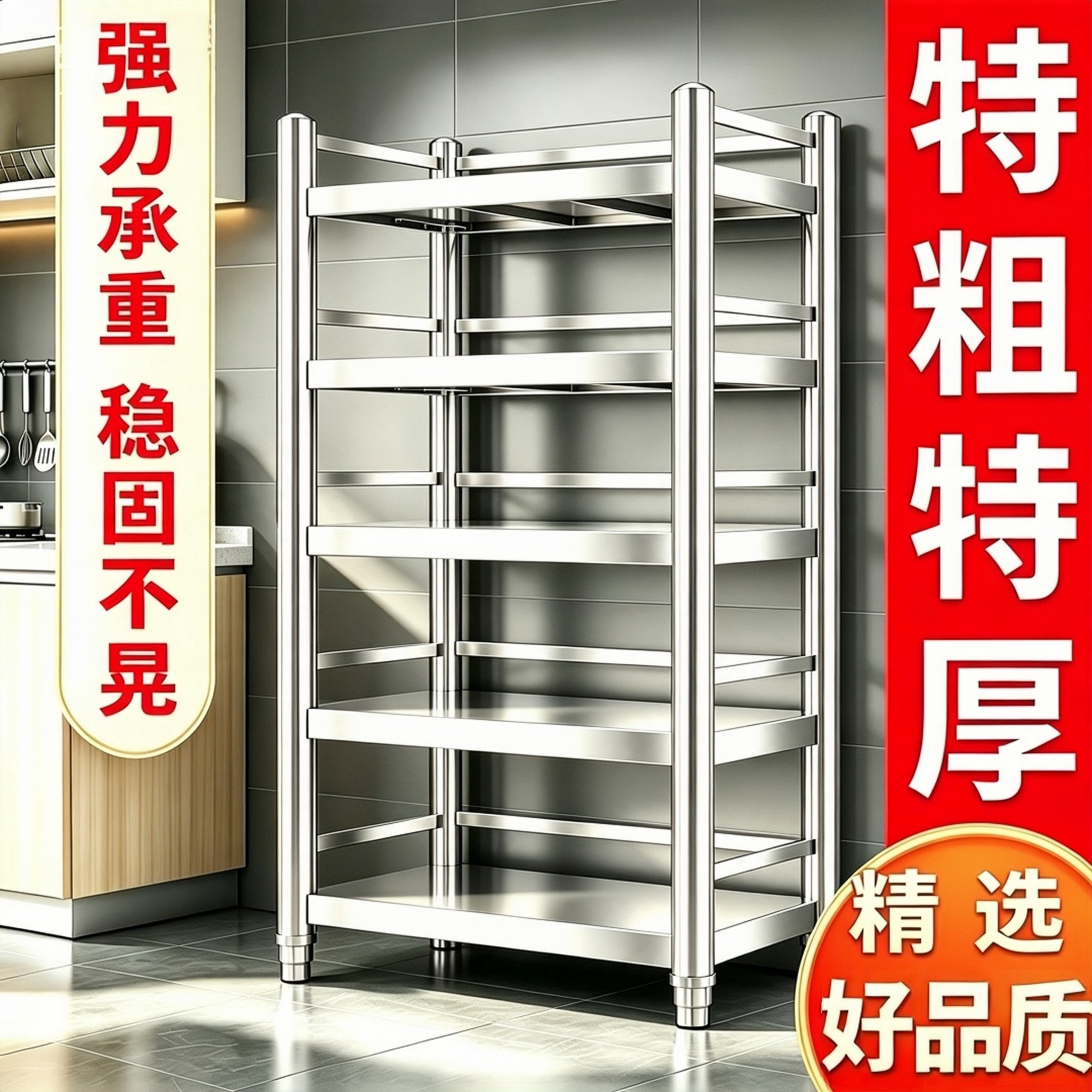 围栏不锈钢置物架家用收纳架多层