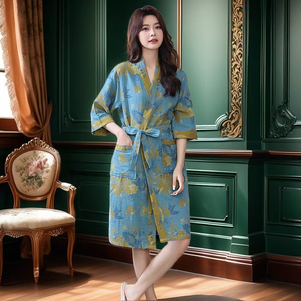 浴袍女士纯棉吸水浴巾浴衣双层纱布2025新款睡衣春秋冬季全棉睡袍,女士内衣/男士内衣/家居服,睡衣/家居服套装,淘宝优惠券,粉丝福利购,淘宝优惠卷