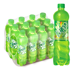 美年达青苹果味碳酸饮料500ml*12瓶整箱果味汽水百事可乐出品包邮