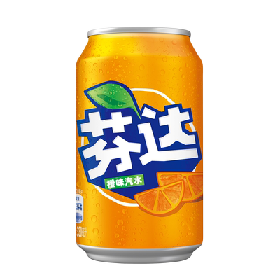 芬达橙味汽水330ml*24罐