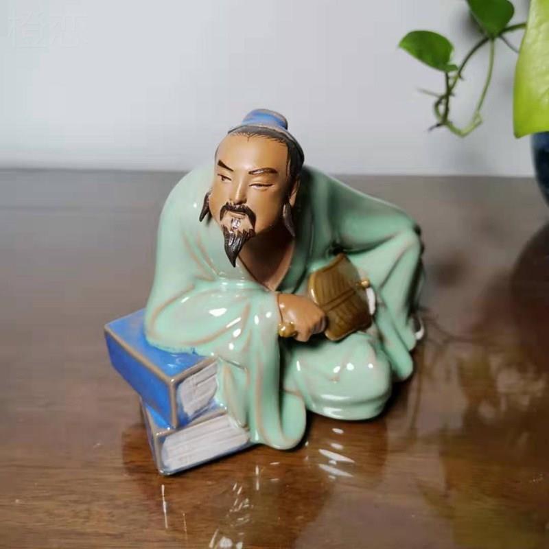 盆景摆件人物功夫鲁智深李小龙石湾公仔陶瓷人偶美女貂蝉武僧醉拳