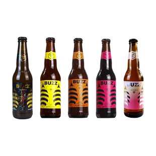国产精酿蜂狂buzz-新英格兰浑浊IPA白桃橙香桂花多口味啤酒 330ml