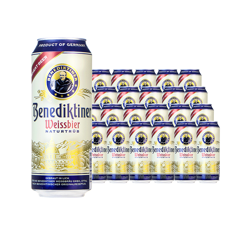 百帝王白啤酒500ml进口