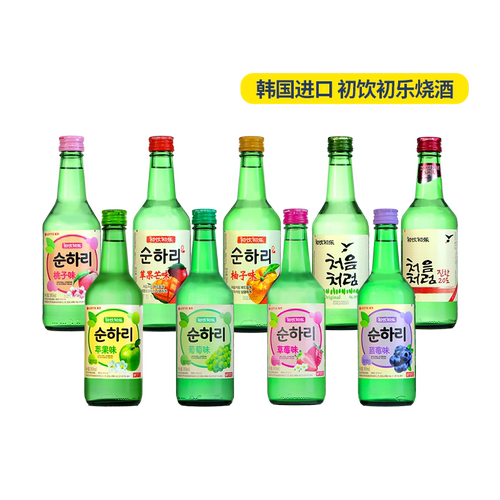 初饮初乐360ml韩国果味烧酒