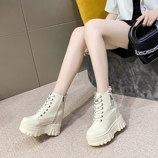 欧货马丁靴加绒短靴女英伦风2025秋冬款 小众炸街女厚底松糕女靴潮