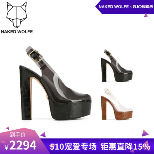 Naked Wolfe英国潮牌/Rare透明性感粗跟单鞋高跟鞋女2026春季款