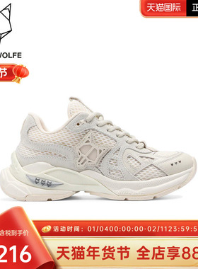 Naked Wolfe英国潮牌/SMASH女鞋2025网面鞋透气老爹鞋厚底增高鞋