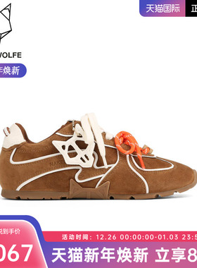 Naked Wolfe英国潮牌/Adored休闲鞋女2025秋季复古圆头德训板鞋