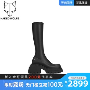 增高名媛气质女鞋 Naked Wolfe英国潮牌 SCAR女高筒长靴2025春新款