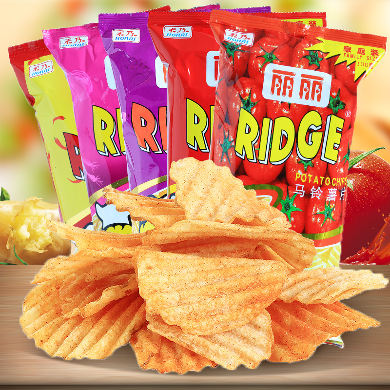 丽丽袋装烤肉香辣味薯片