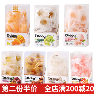 Dobby/哆比爆浆果汁软糖盒装白桃草莓百香果芒果独立包装儿童零食