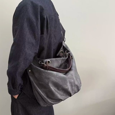 复古大容量托特包女单肩斜挎包