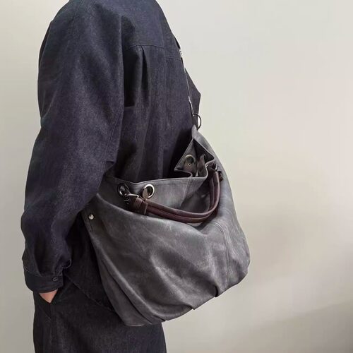 复古大容量托特包女单肩斜挎包