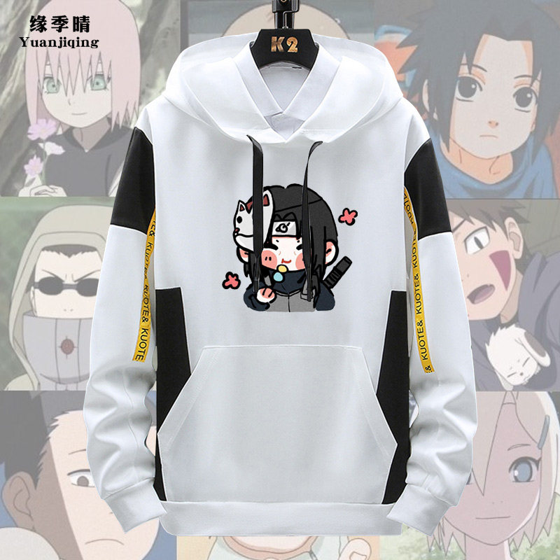 火影忍者动漫周边鸣人雏田卡卡西男青少年休闲连帽春秋薄款卫衣服