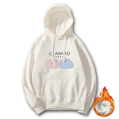 CLANNAD团子大家族动漫周边加绒宽松休闲连帽男青少年秋冬季卫衣