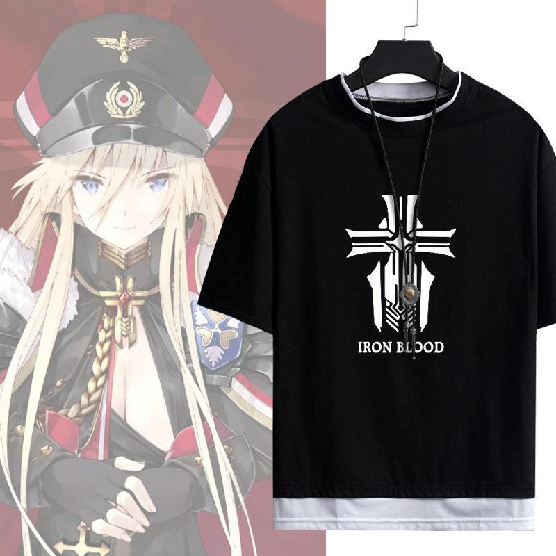 碧蓝航线游戏周边阵营标志东煌白鹰重樱男短袖t恤休闲假两件衣服