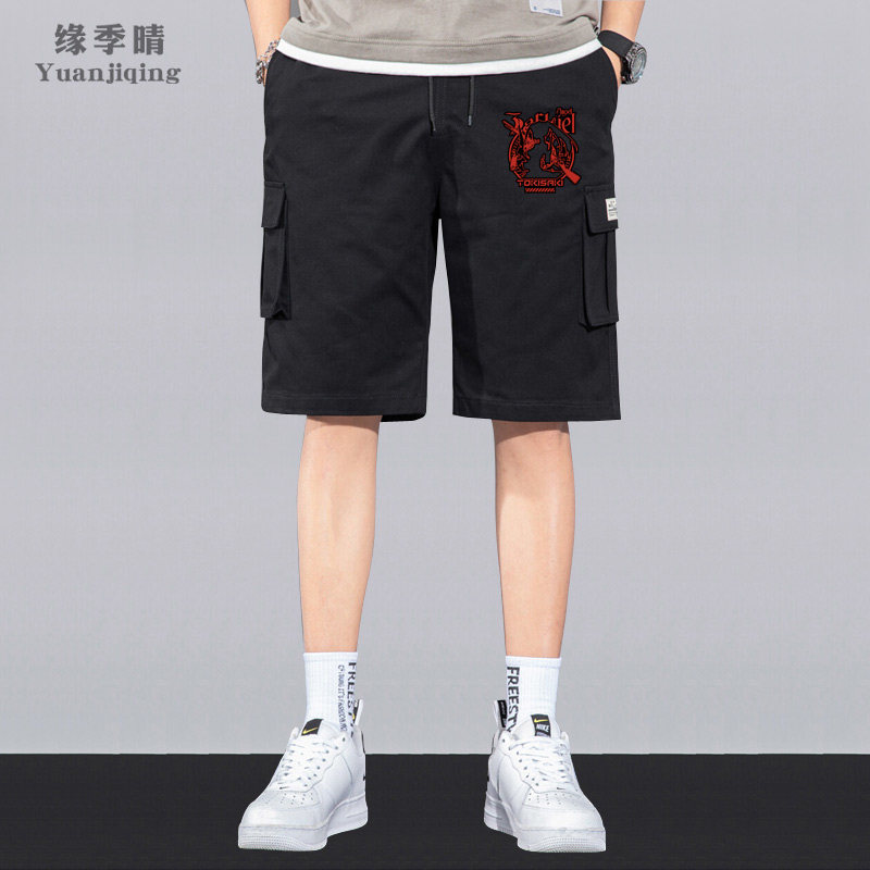 约会大作战时崎狂三休闲动夏季短裤男青少年宽松工装短裤