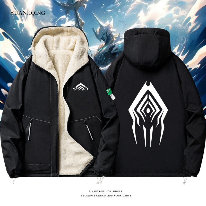 星际战甲Warframe战甲神兵男青少年休闲棉衣羊羔绒外套衣服a