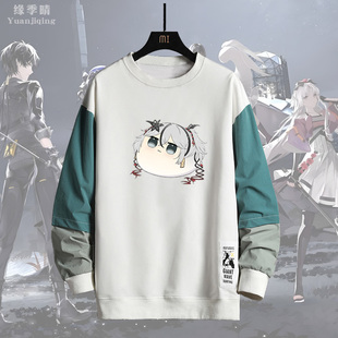 鸣潮游戏漂泊者丹瑾忌炎周边春秋季男青少年宽松休闲圆领卫衣