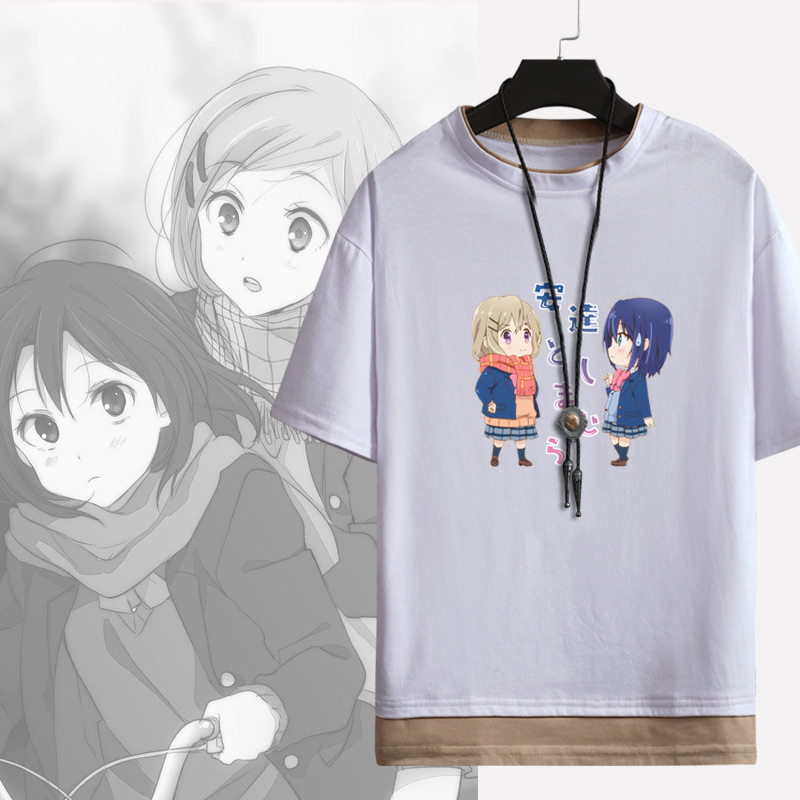 动漫安达岛村周边抱月短袖t恤