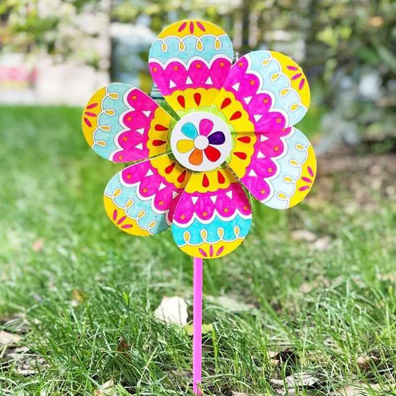 六一儿童节手工小制作材料儿童手持风车做拍照道具的diy包61