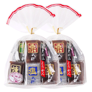 日本进口杉本屋什锦羊羹豆沙琼脂糕日式红豆栗子抹茶8枚320g/袋