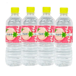 日本进口可口可乐桃子水 透明乐活白桃柠檬味橘子味矿泉水 24瓶装