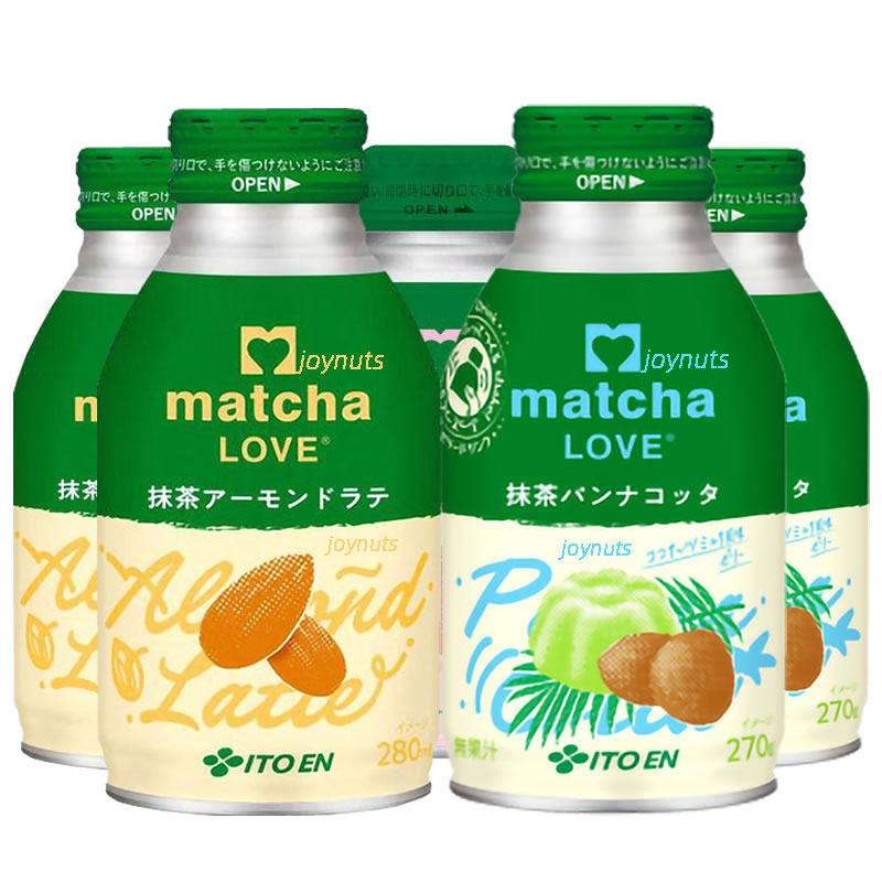 日本进口伊藤园杏仁牛奶味抹茶饮料joynuts椰奶味抹茶含果冻饮品