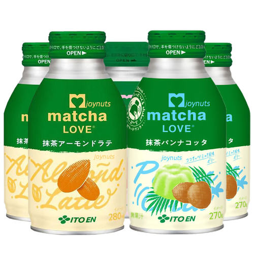 日本进口伊藤园杏仁牛奶味抹茶饮料joynuts椰奶味抹茶含果冻饮品