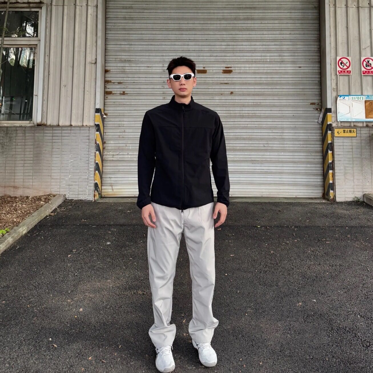 美式速干裤子男款夏季薄款软壳冲锋裤防水户外运动微喇休闲直筒裤,男装夹克,星座603-2