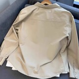卡其色衬衫男士长袖日系休闲cityboy衬衣外套男春季新款百搭上衣，男装衬衫，星座603-2