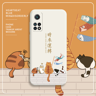 猫咪背影适用红米k30手机壳红米k30至尊纪念版防摔全包小米redmik30pro硅胶k30s小众软壳插画k30i套卡通可爱