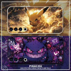 皮卡丘耿鬼适用魅族21手机壳魅族20pro宝可梦18spro动漫摩托罗拉s30情侣努比亚z60ultra全包硅胶防摔男女卡通