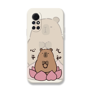 功德加一适用华为鼎桥n8pro手机壳tdtechn8pro卡皮巴拉全包防摔nattn8por佛系水豚tec液态硅胶5g保护套敲木鱼