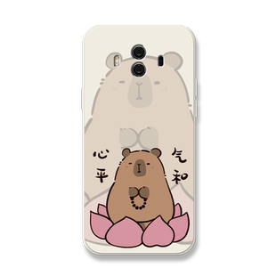 功德加一适用华为mate10pro手机壳mate9pro全包防摔mete10液态硅胶保护套nate9水豚10por卡皮巴拉9por敲木鱼