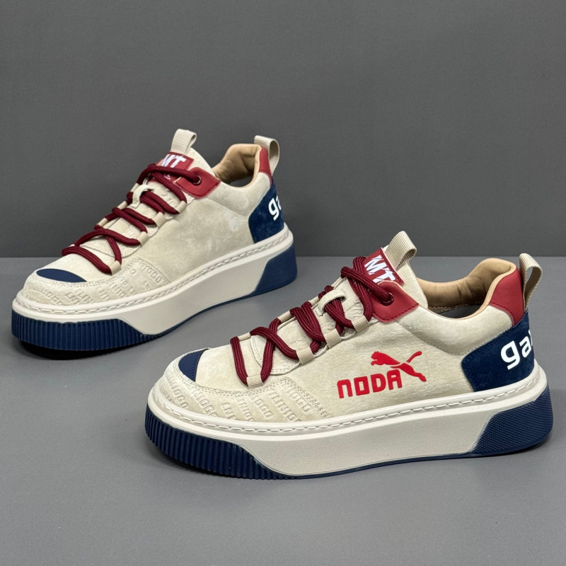 男鞋冬季2025新款翻毛真皮休闲鞋轻质软底增高板鞋欧洲站复古潮鞋,流行男鞋,休闲板鞋,淘宝优惠券,粉丝福利购,淘宝优惠卷