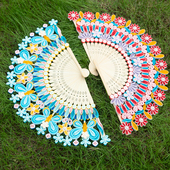 衍纸折扇材料包艺术折扇立体衍纸儿童益智中国风衍纸扇文创伴手礼品亲子DIY