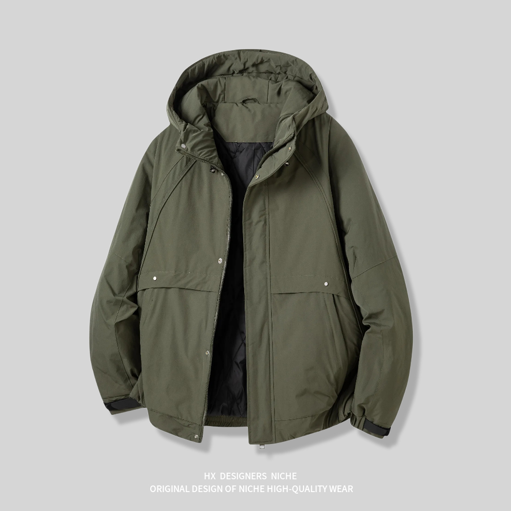 连帽工装夹棉保暖夹克棉衣男上衣