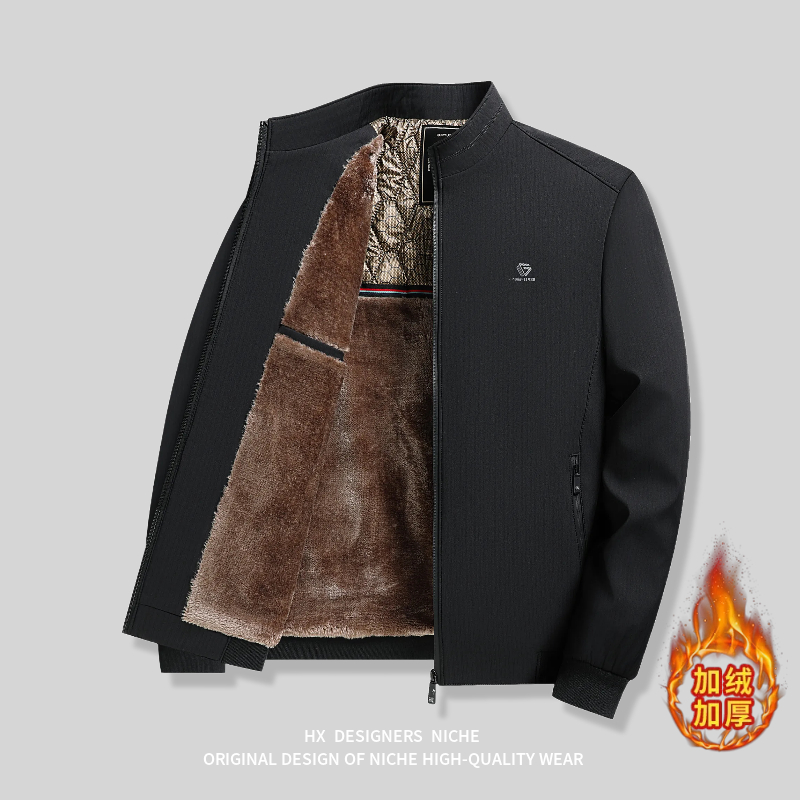 棉服中老年爸爸冬装加棉棉衣外套