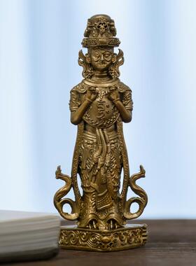 简修行黄铜扎基拉姆佛像摆件