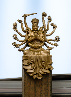 覆古传菩萨像，传佛像，婆婆，铜像饰品，便携式佛像，小尺寸，精