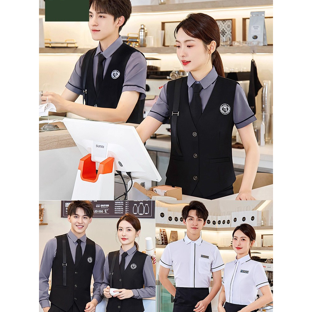 酒店前台球服务员工作服男马甲套装桌球俱乐部KTV西餐厅工装定制